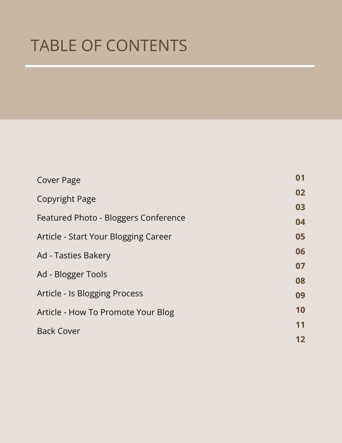 Free Blogger eBook Template to Edit Online