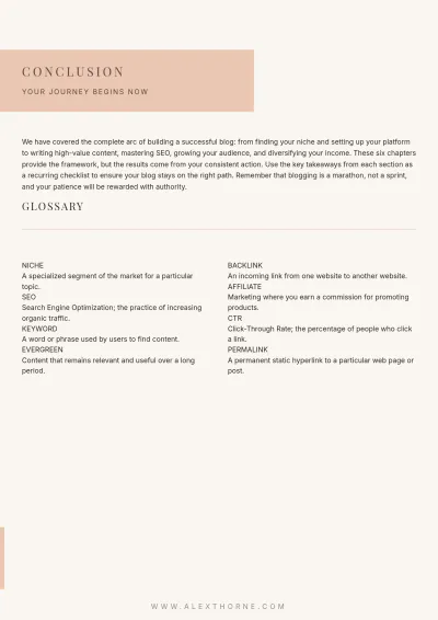 Free Blogger eBook Template to Edit Online