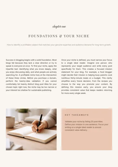 Free Blogger eBook Template to Edit Online