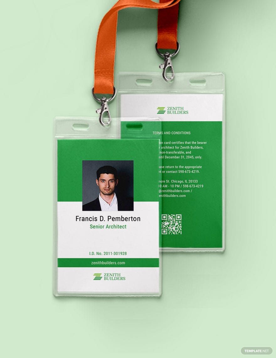Architect ID Card Template