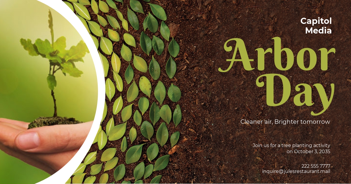 Free Arbor Day Email Newsletter Template HTML5, PSD