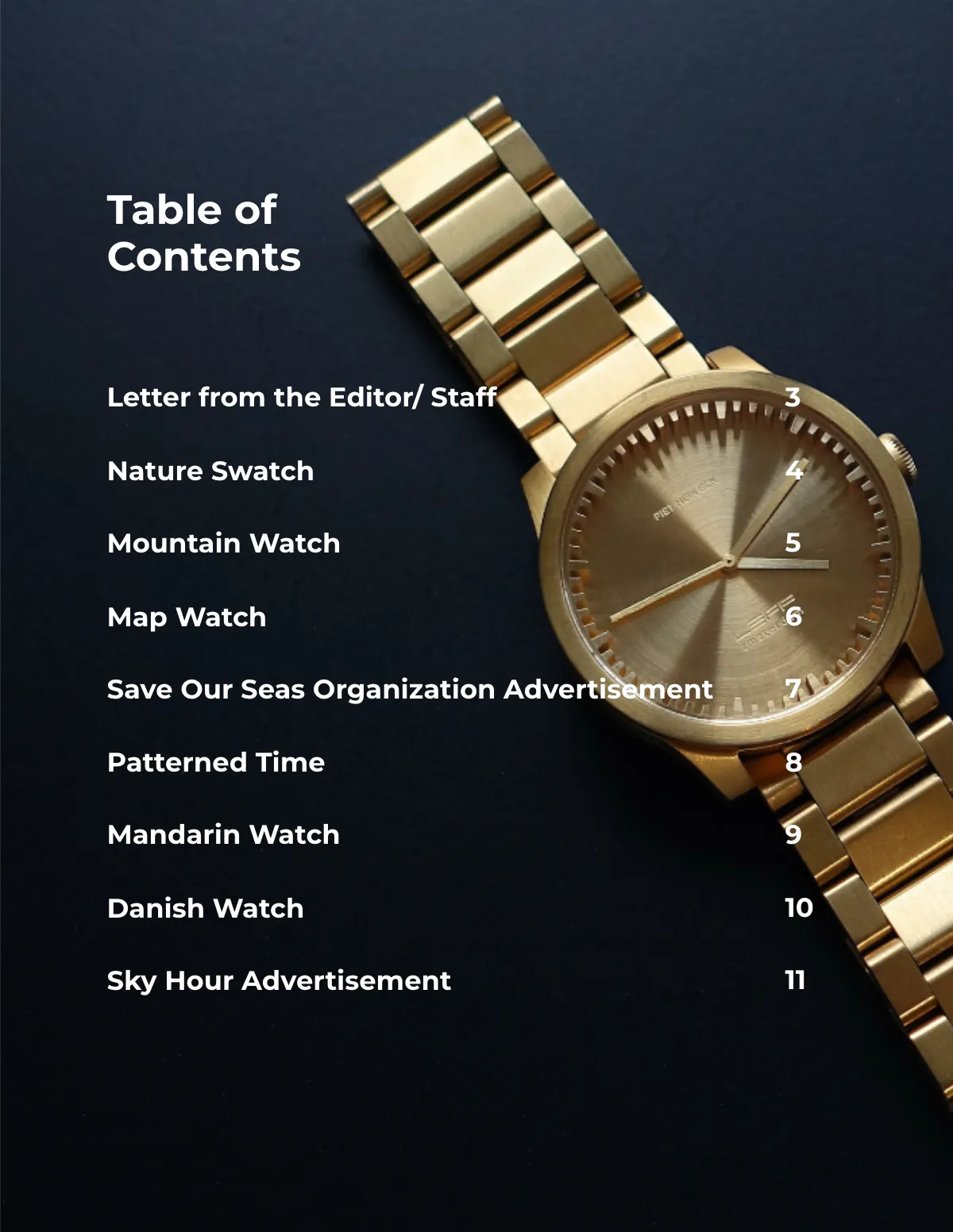 Free Watch Store Product Catalog Template to Edit Online