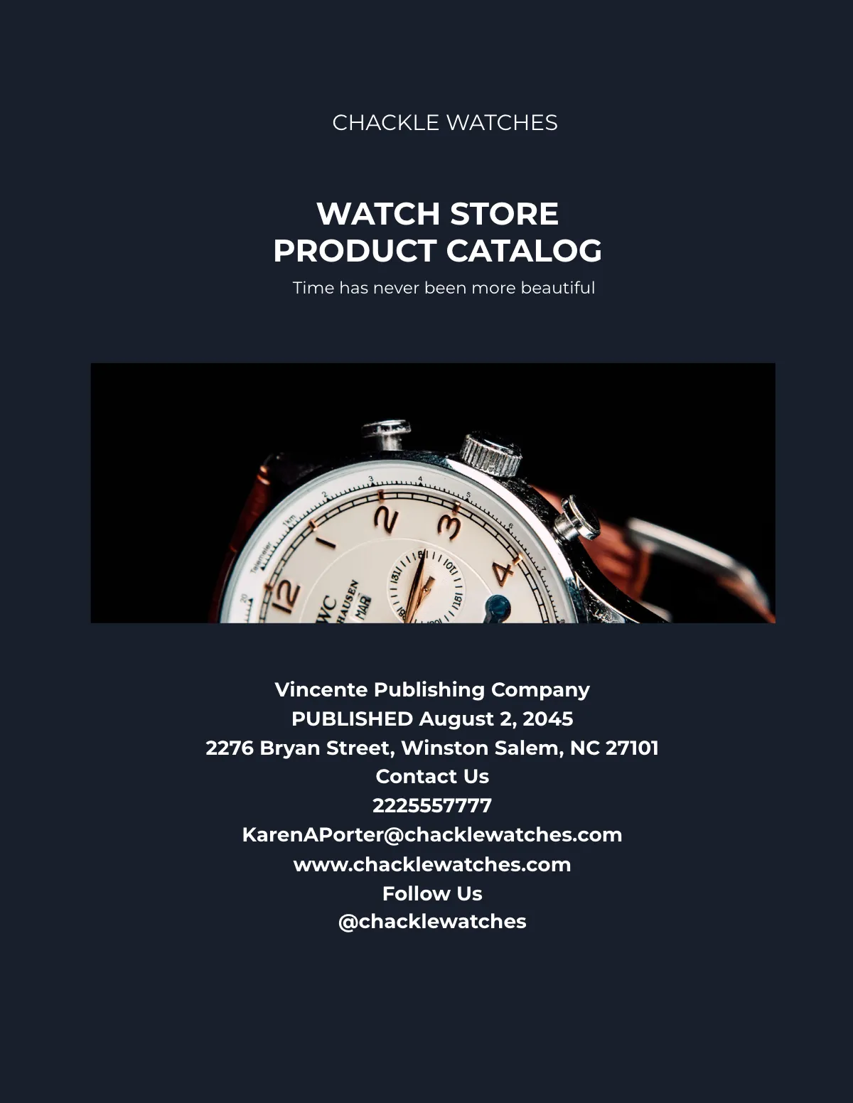 Free Watch Store Product Catalog Template to Edit Online
