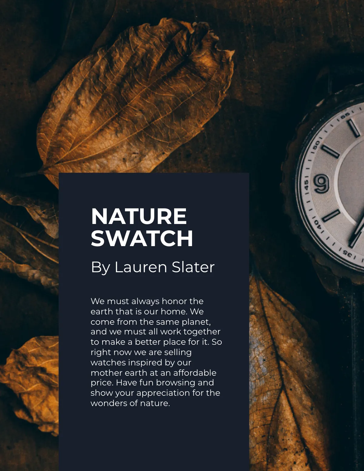 Free Watch Store Product Catalog Template to Edit Online