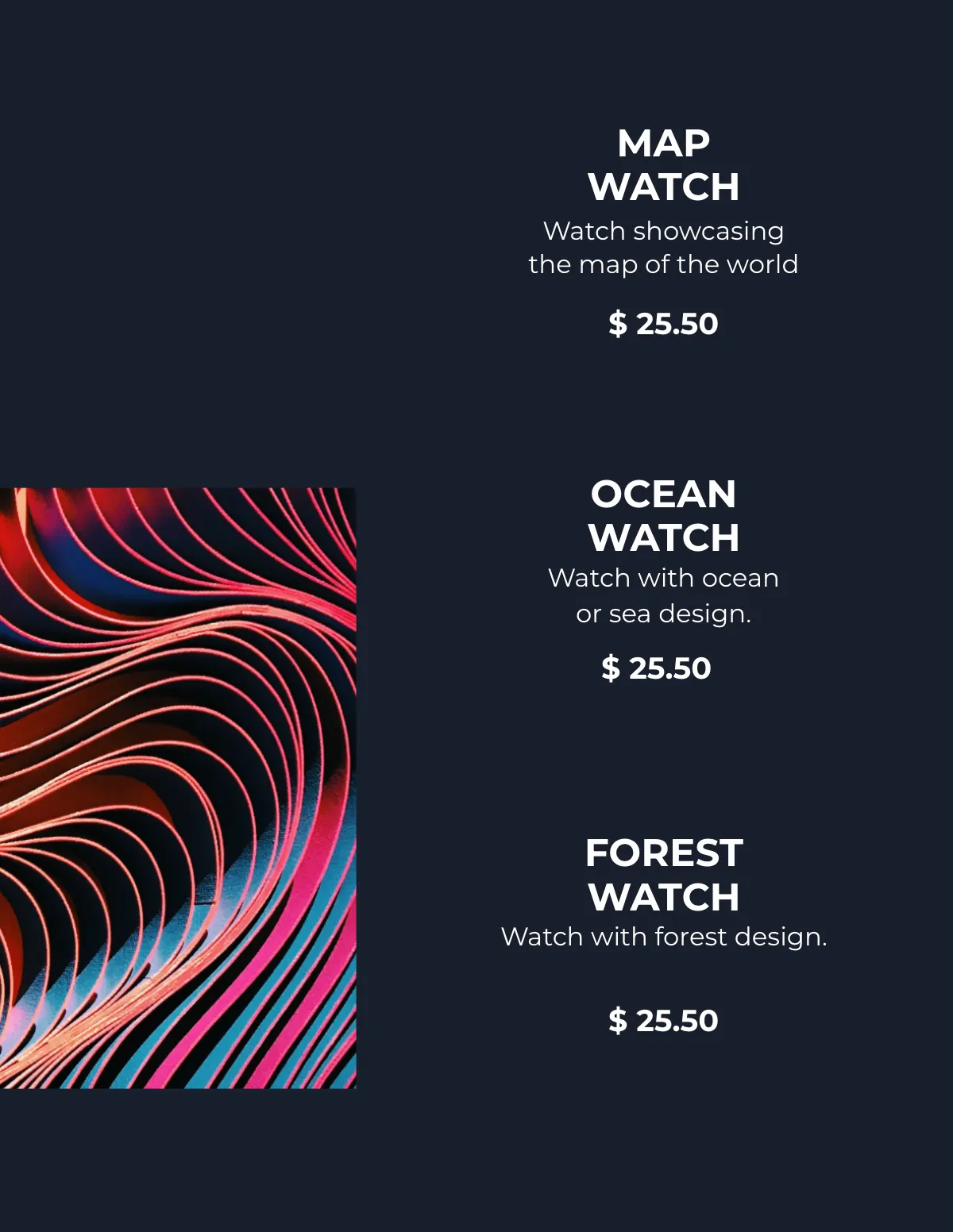 Free Watch Store Product Catalog Template to Edit Online