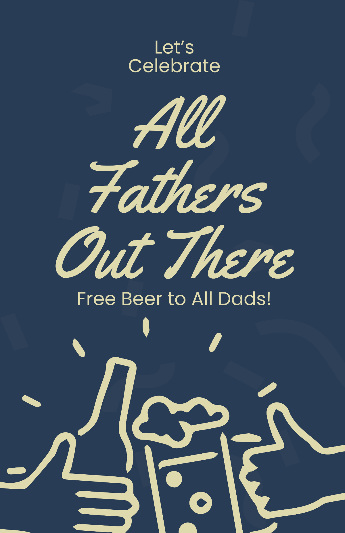Father's Day Party Poster Template