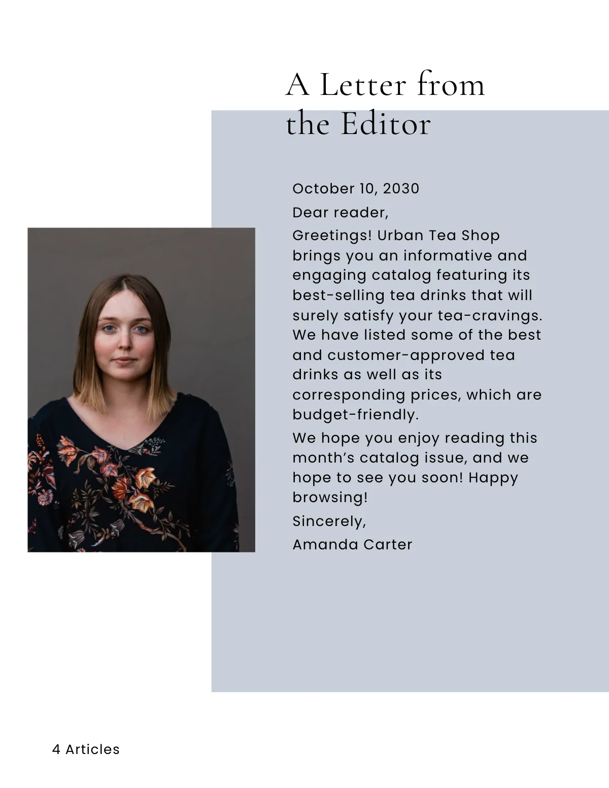 Free Tea Store Catalog Template to Edit Online