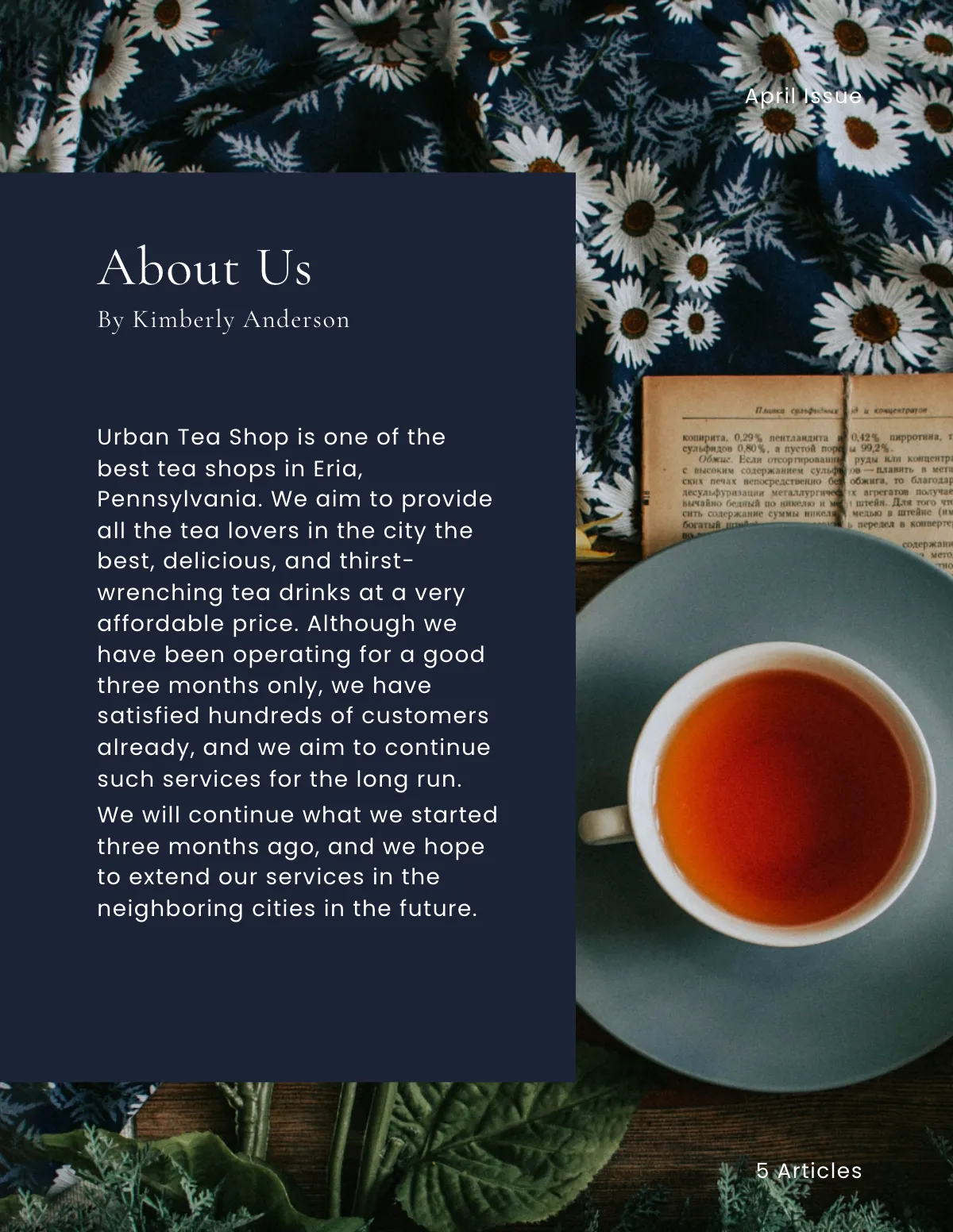 Free Tea Store Catalog Template to Edit Online