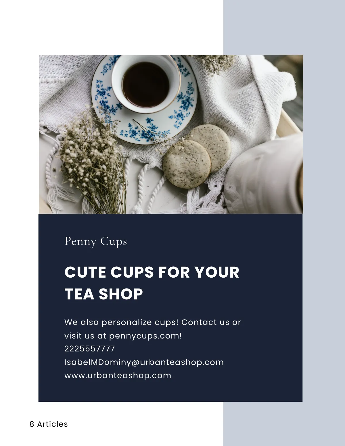 Free Tea Store Catalog Template to Edit Online