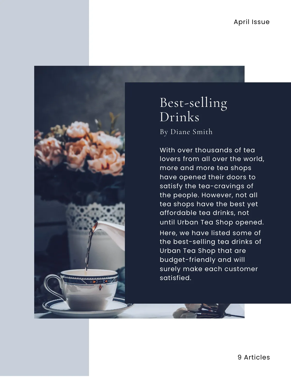 Free Tea Store Catalog Template to Edit Online