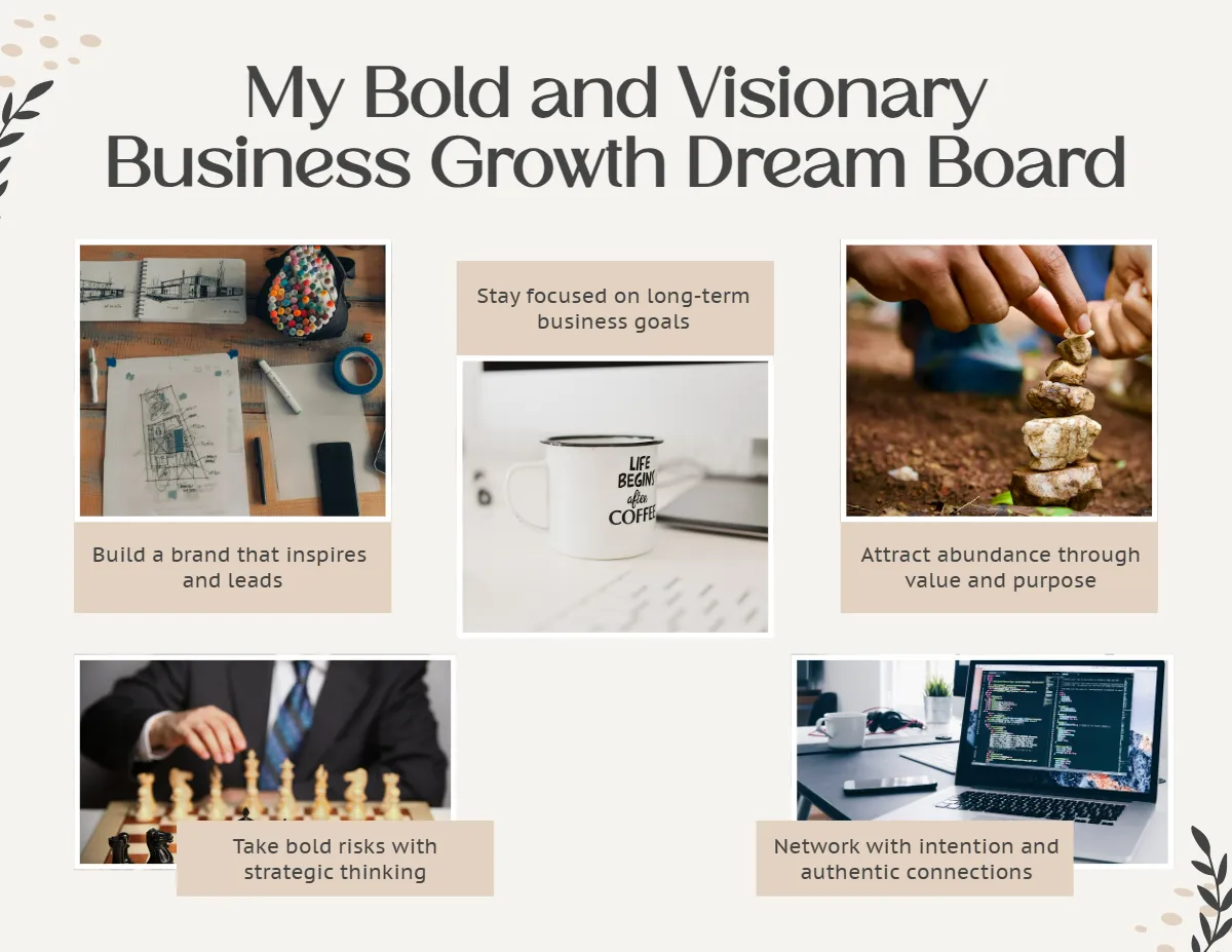 Free Business Vision Board Template to Edit Online