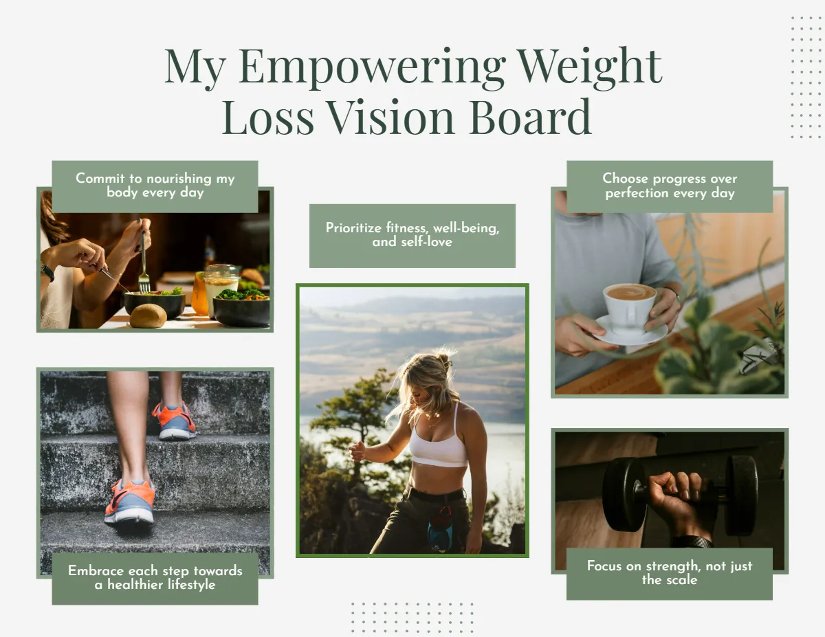 Free Weight Loss Vision Board Template to Edit Online
