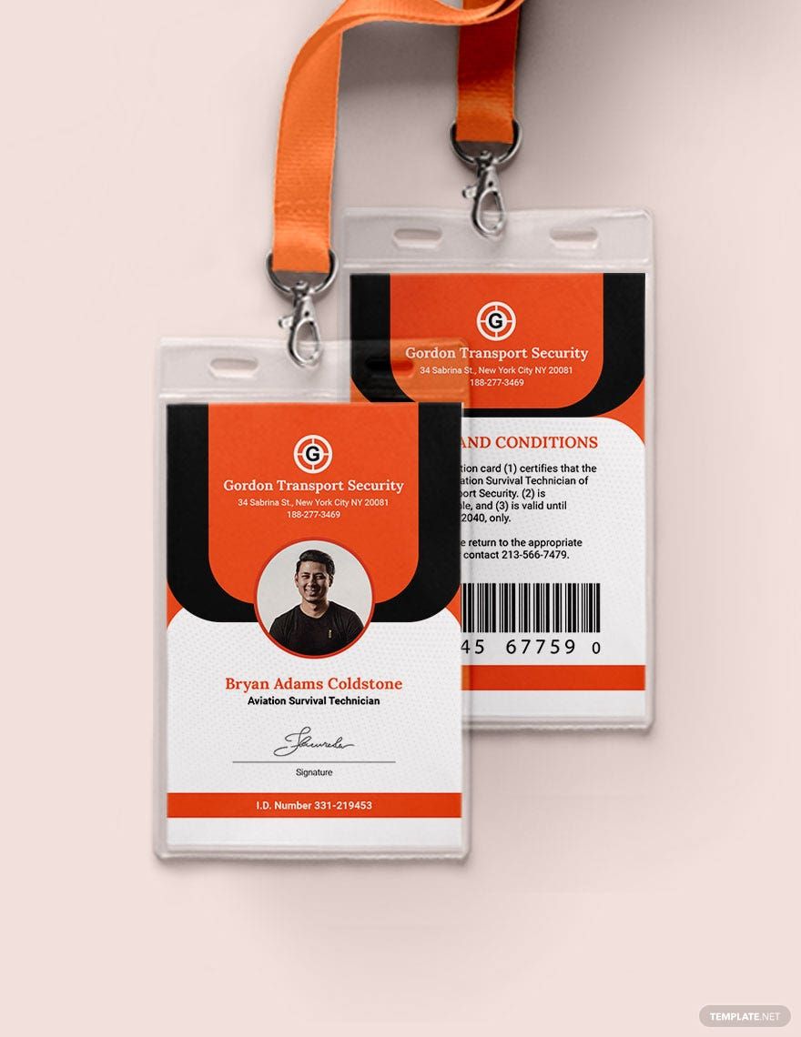 Coast Guard ID Card Template