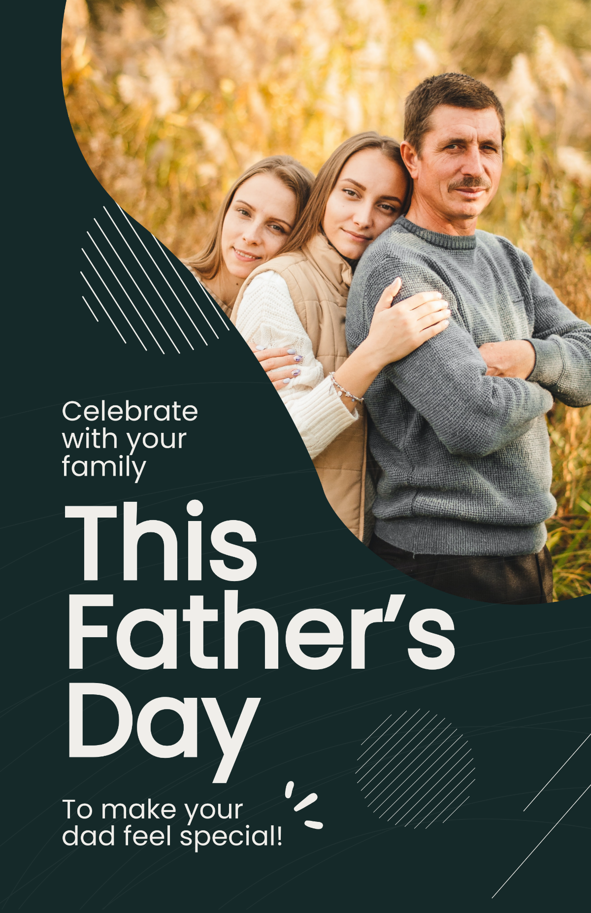 Father's Day Celebration Poster Template