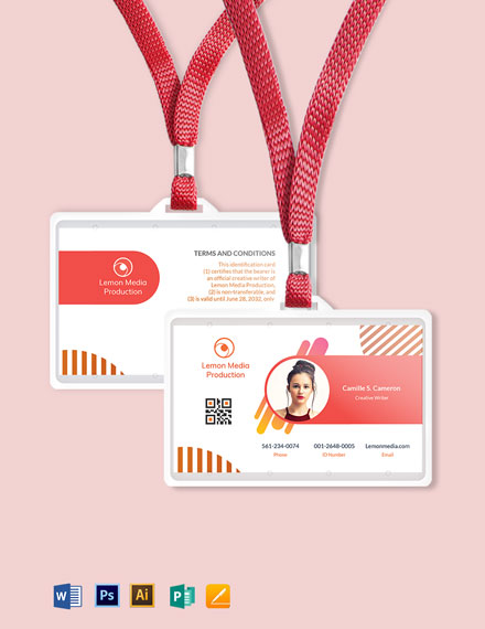 employee id card template microsoft publisher free download