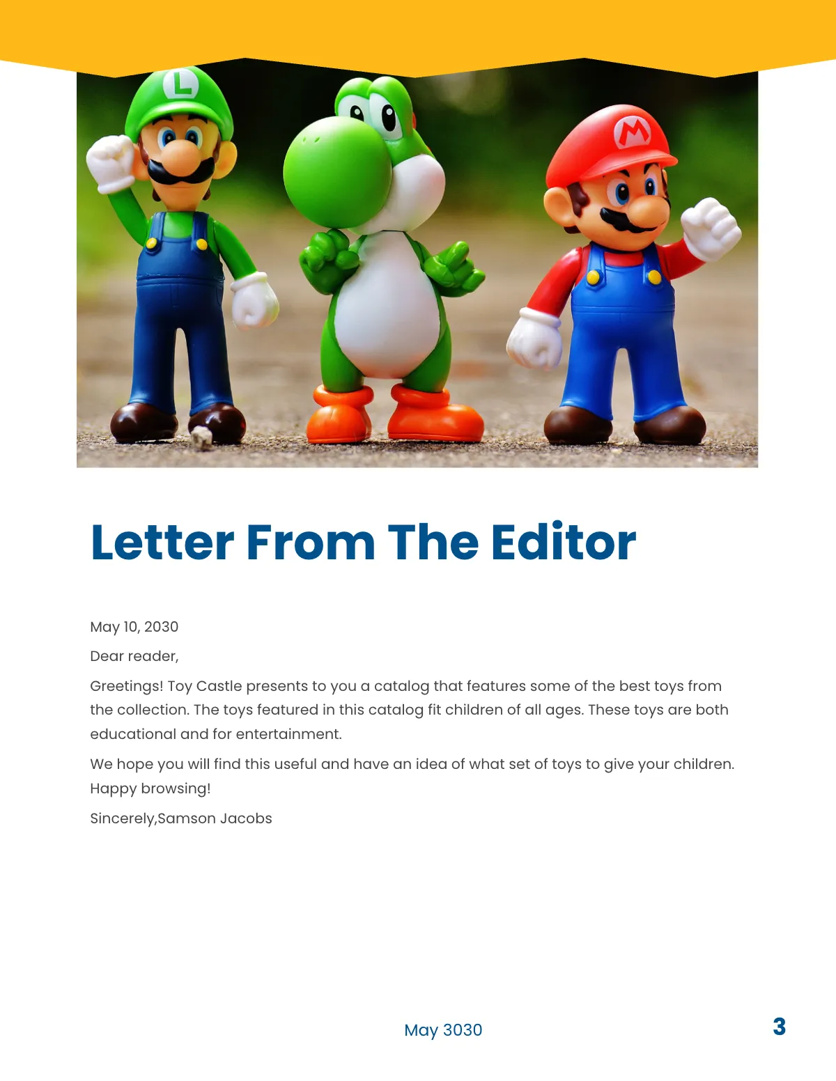 Free Toys Store Catalog Template to Edit Online