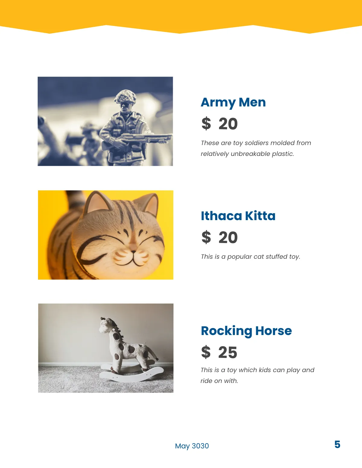 Free Toys Store Catalog Template to Edit Online