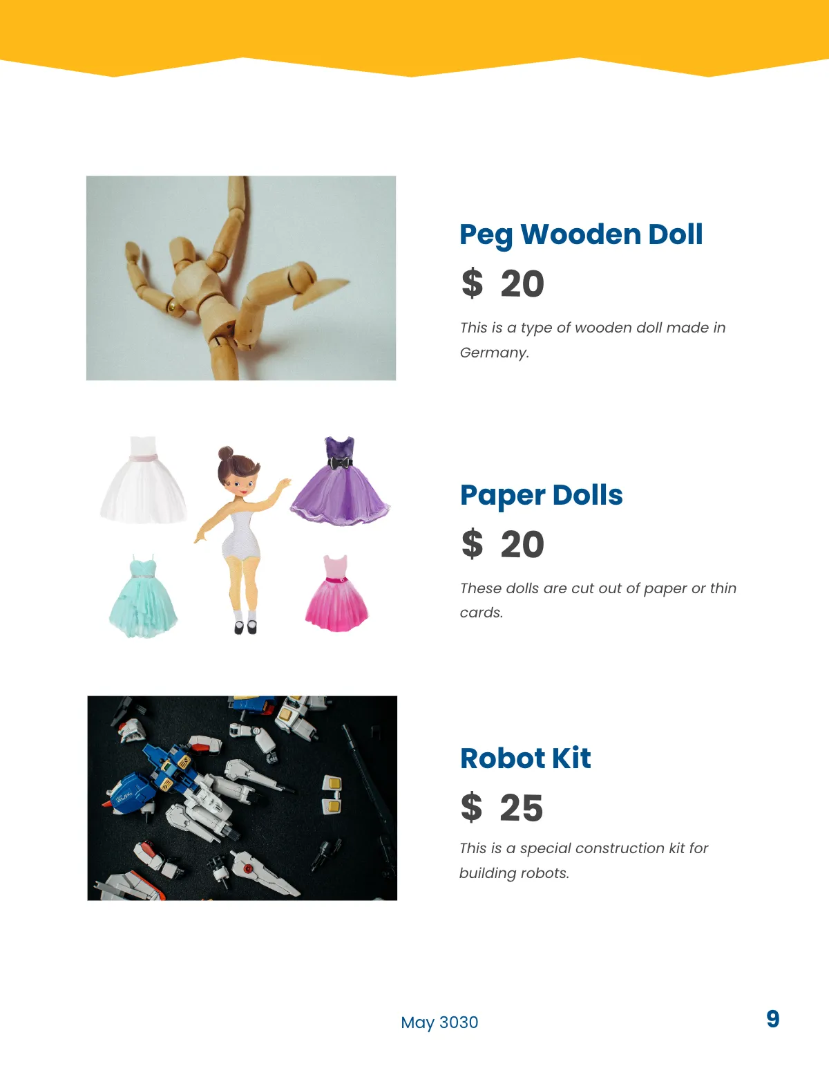 Free Toys Store Catalog Template to Edit Online