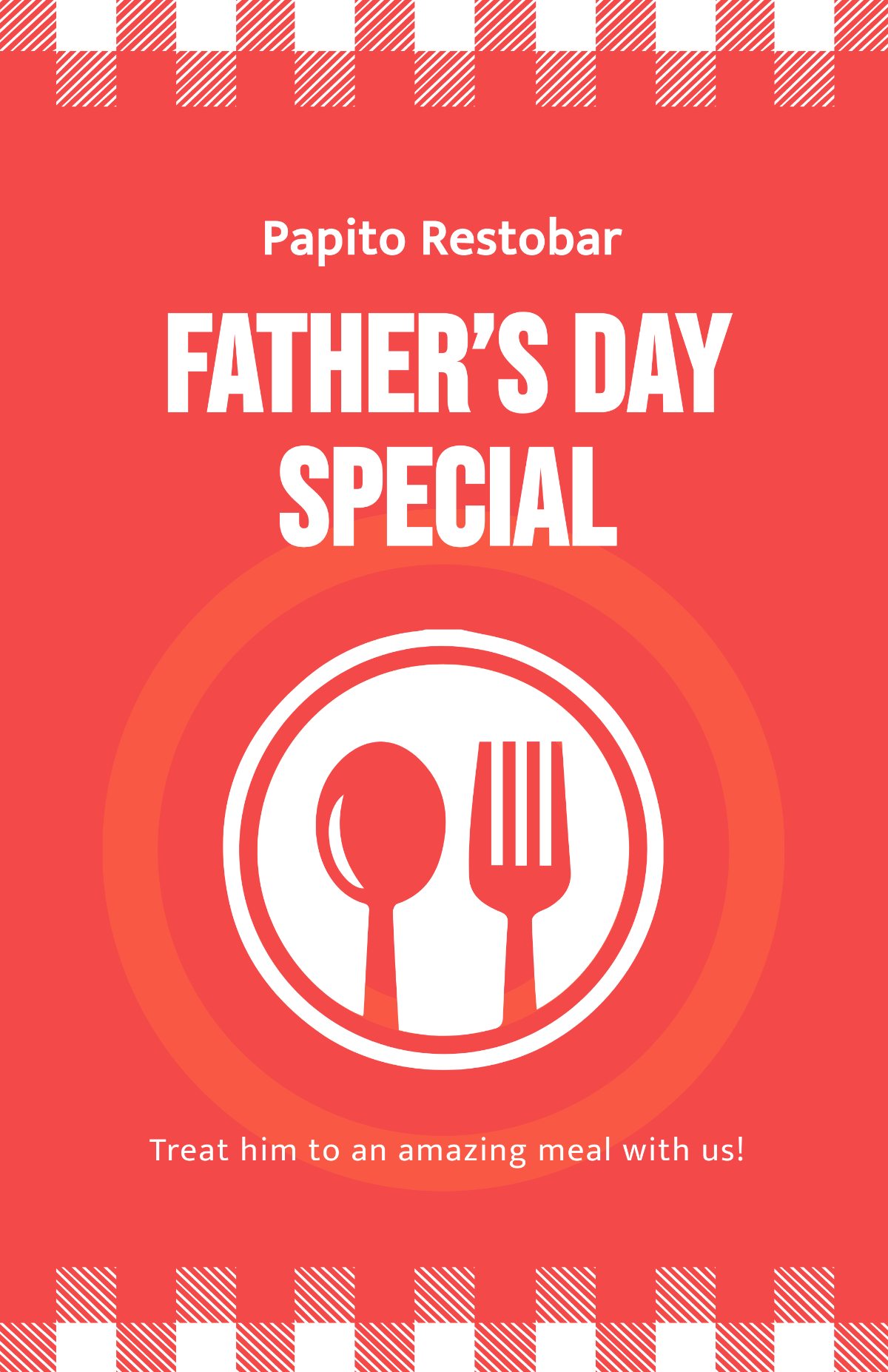 Father's Day Restaurant Poster Template