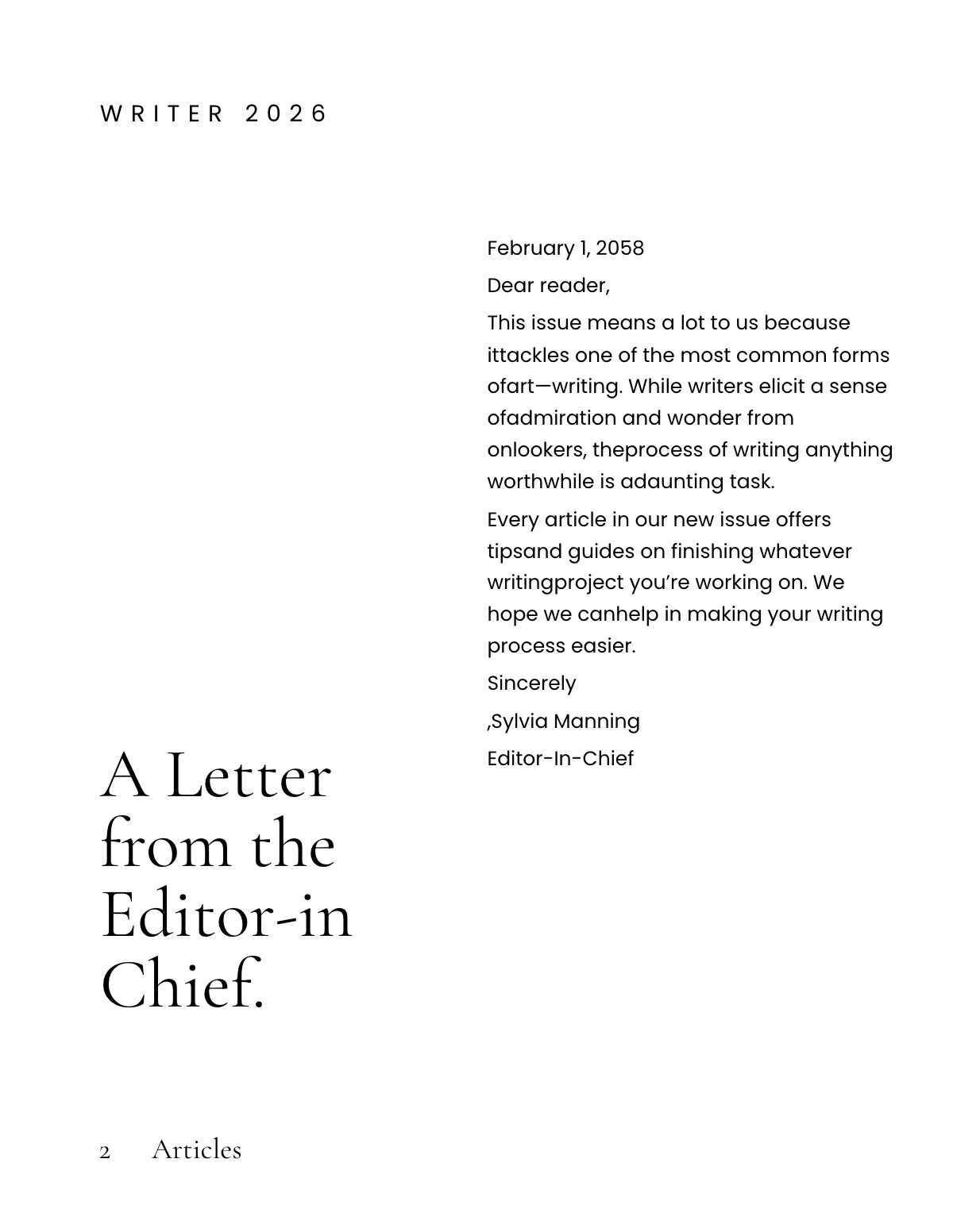 Free Simple Zine Template to Edit Online