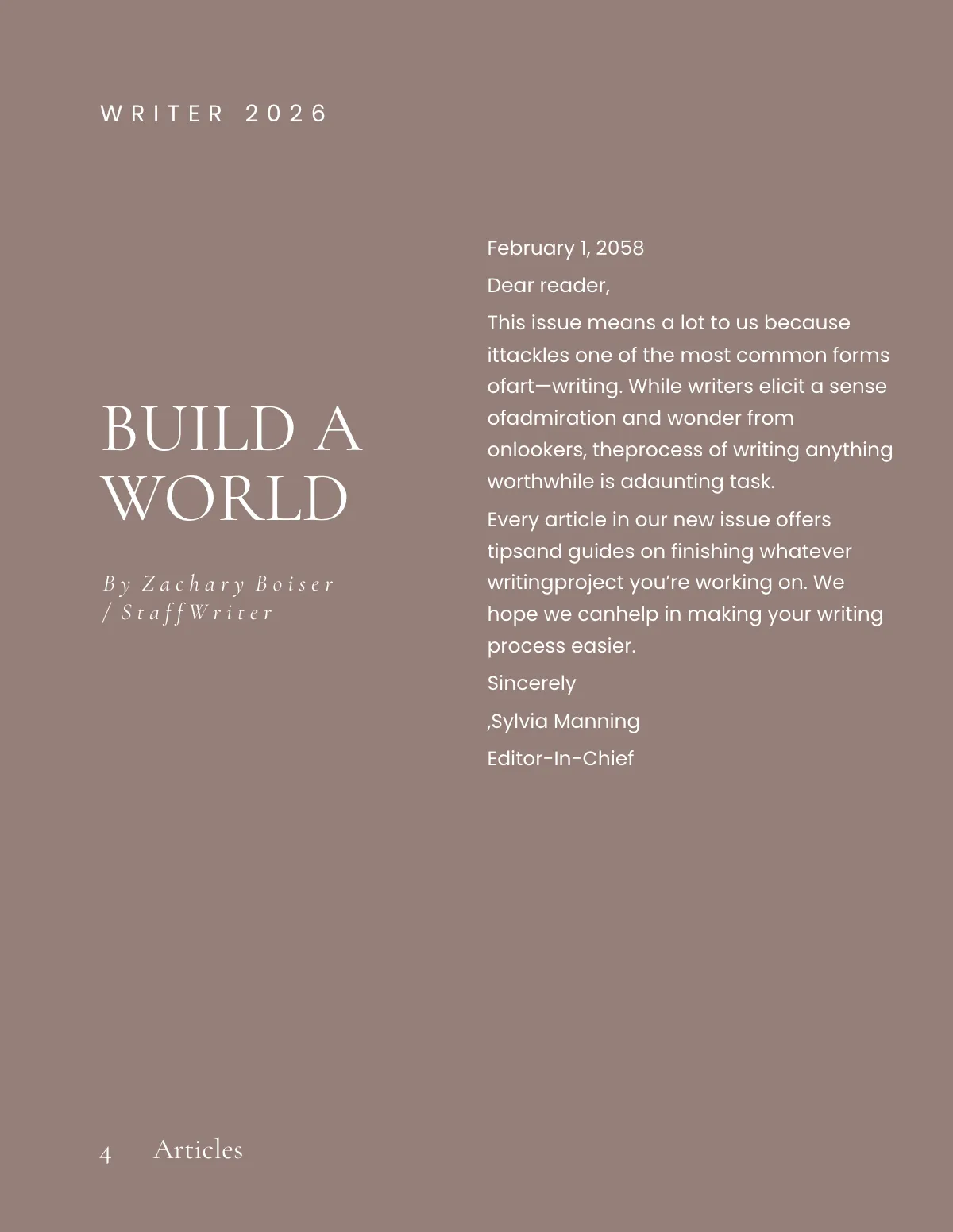 Free Simple Zine Template to Edit Online