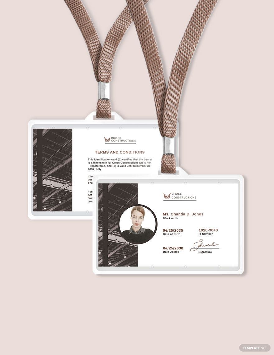 Factory ID Card Template
