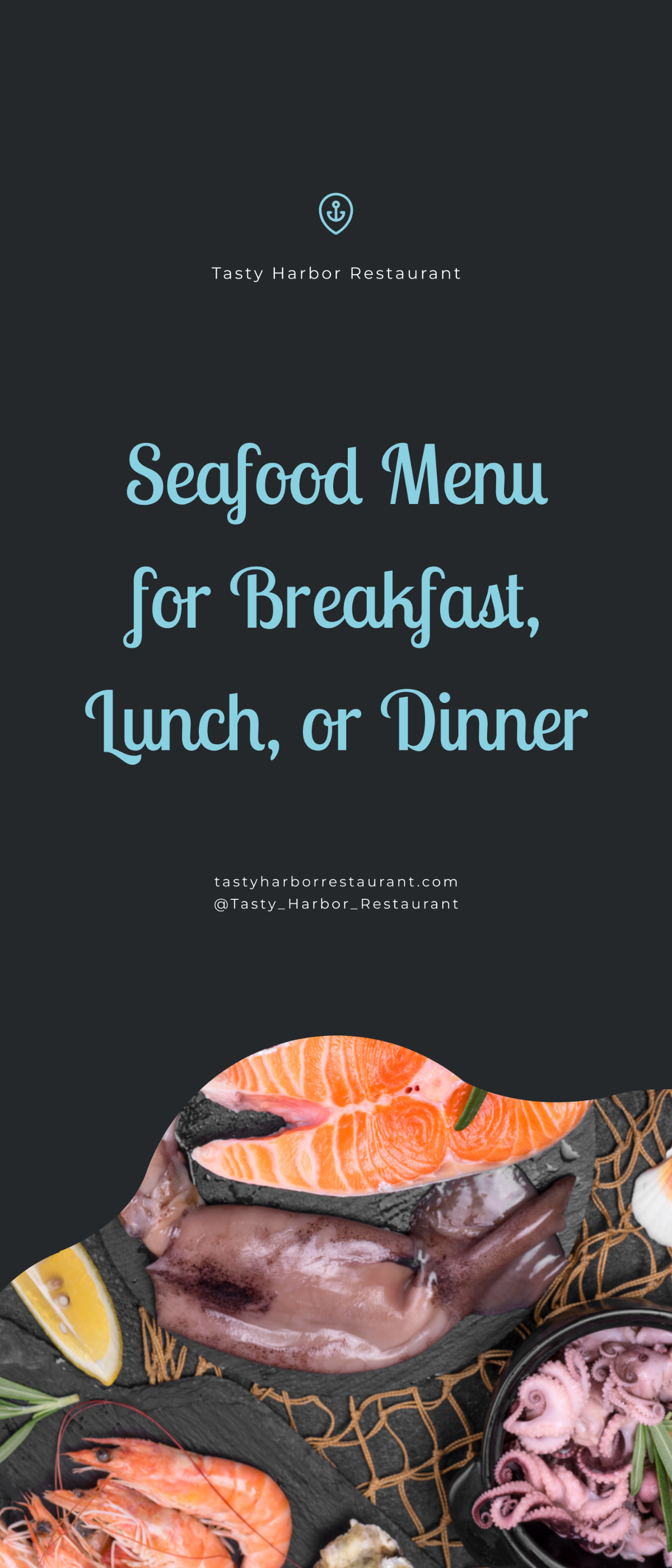 Free Seafood Restaurant Roll Up Banner Template