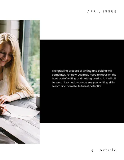 Free Zine Sample Template to Edit Online