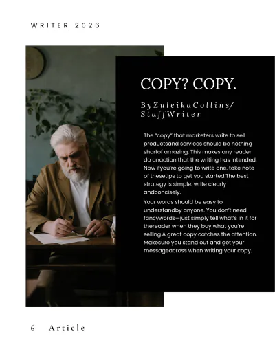 Free Zine Sample Template to Edit Online