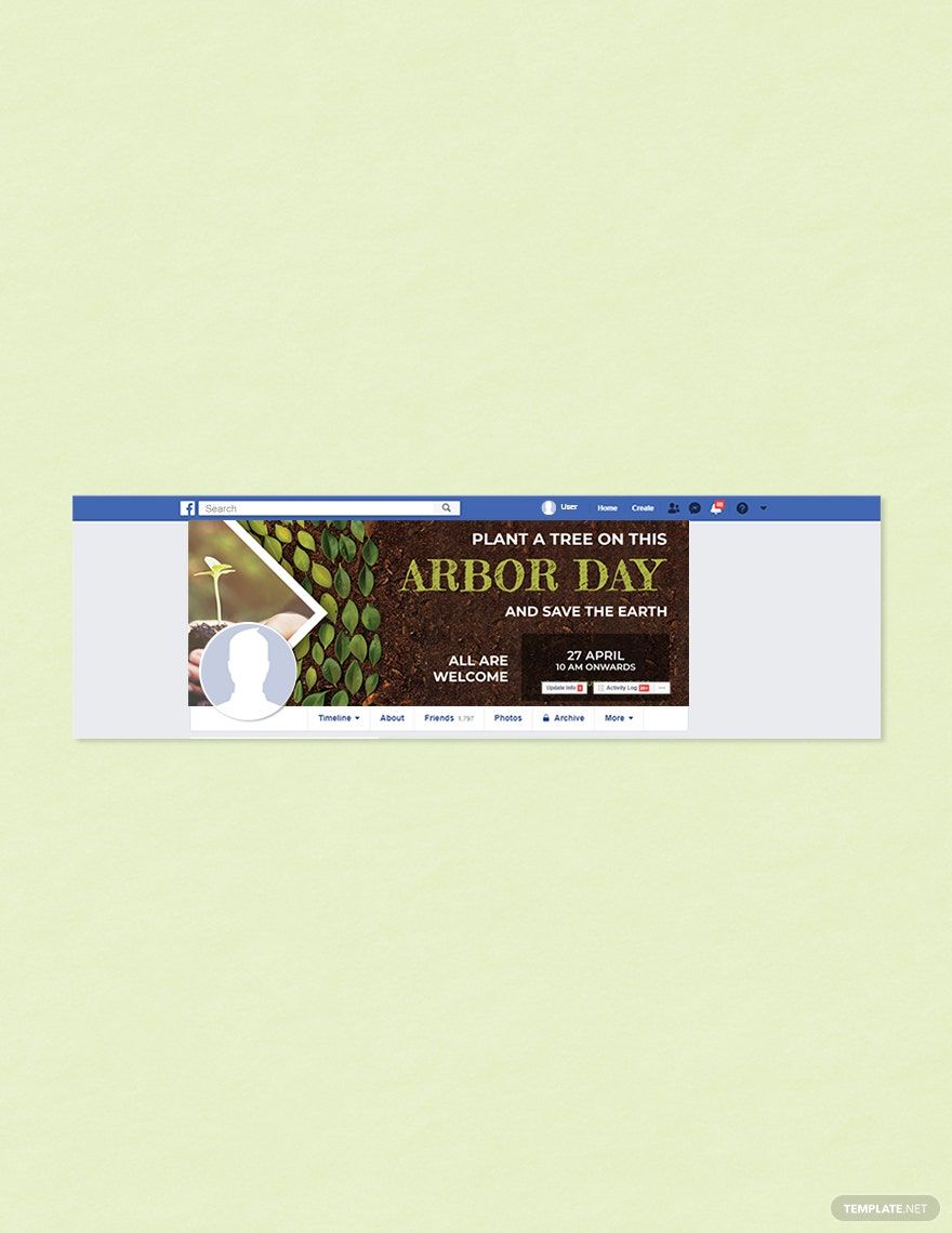 Arbor Day Facebook Cover Template