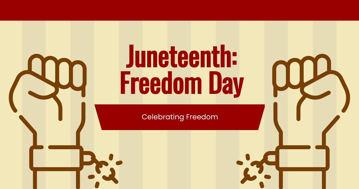 Juneteenth Freedom Day Facebook Post Template