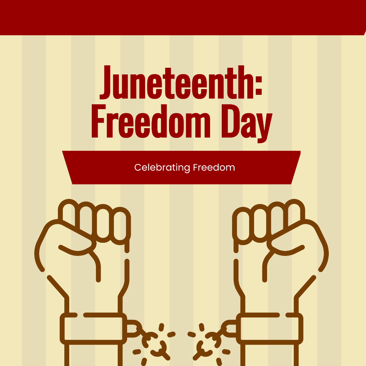 Juneteenth Freedom Day Instagram Post Template