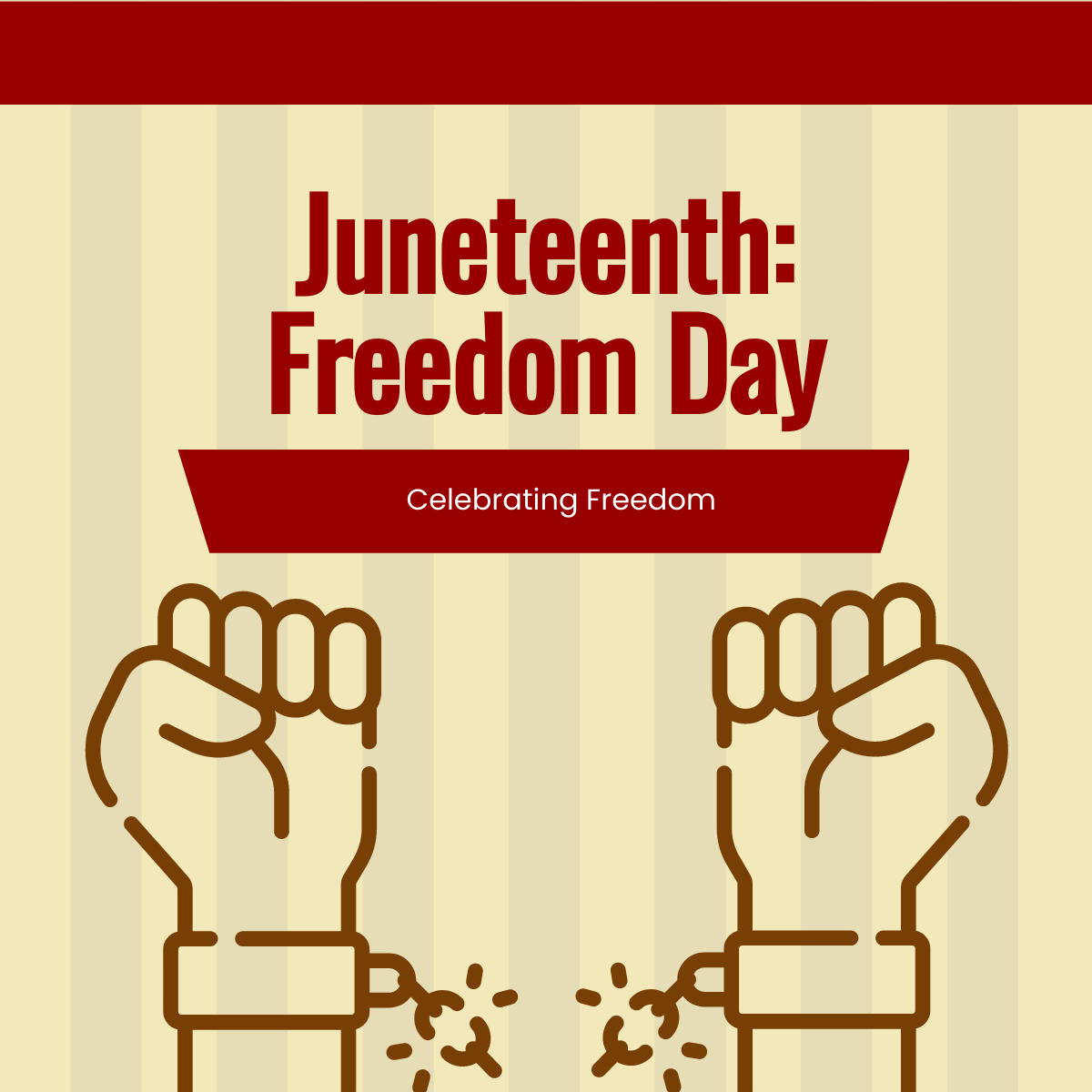 Juneteenth Freedom Day Linkedin Post Template