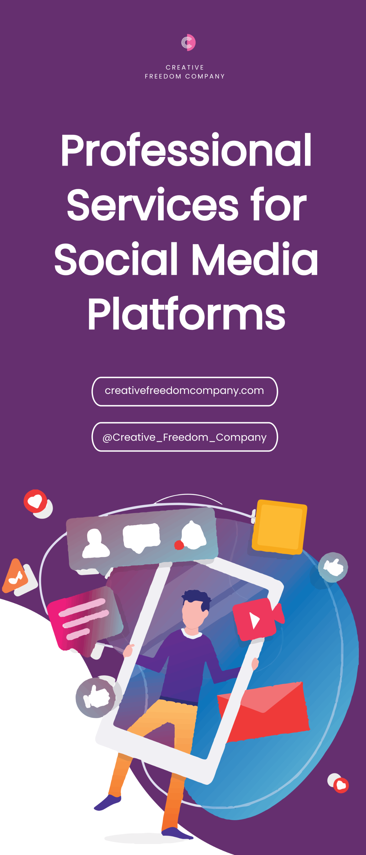 Creative Social Media Roll-Up Banner Template