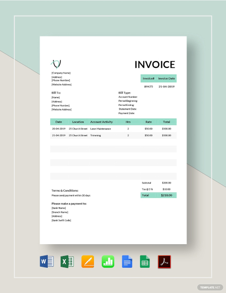 download 95 simple invoice templates pdf word excel google