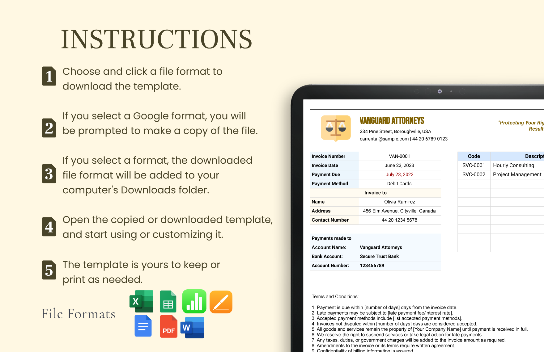 Attorney Invoice Template Download In Word Google Docs Excel PDF   Attorney Invoice Template Hnlv7 