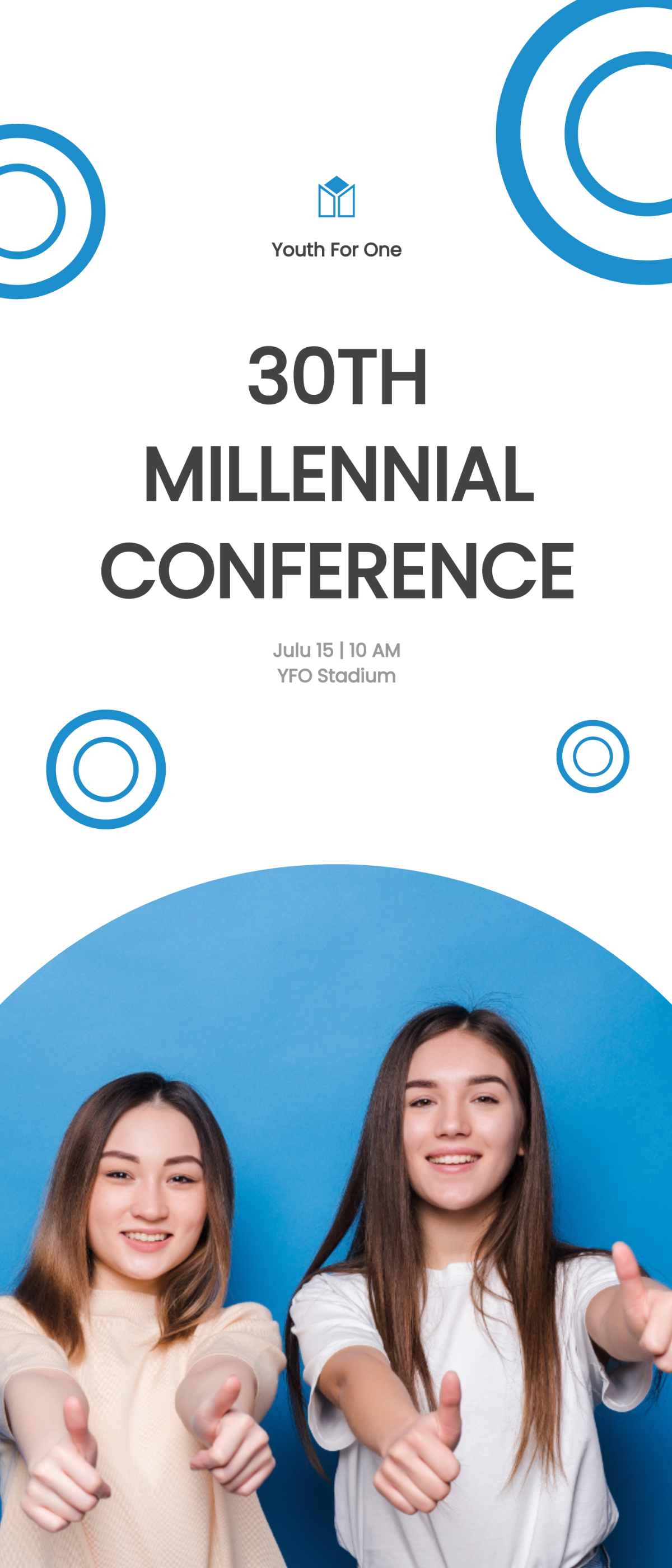 Modern Conference Roll Up Banner Template