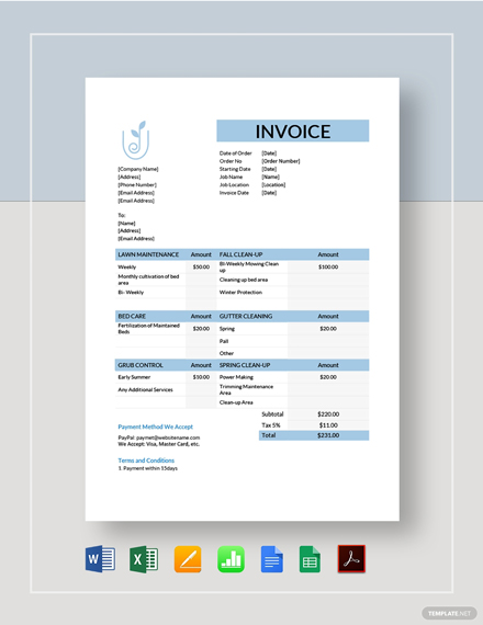 download 176 invoice templates pdf word excel psd google