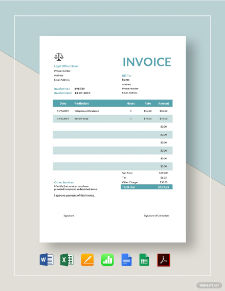 Consulting Invoice Template