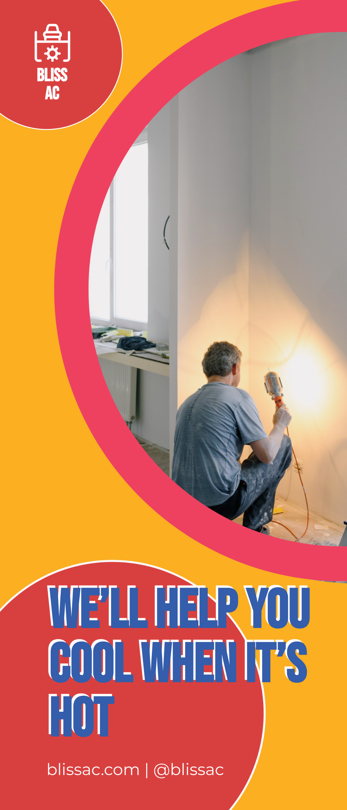 Free Air Conditioner Repair Service Roll-Up Banner Template