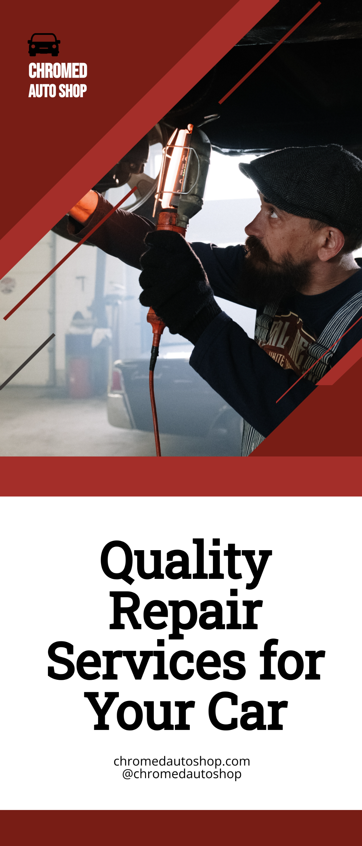 Car Auto Repair Service Roll-Up Banner Template