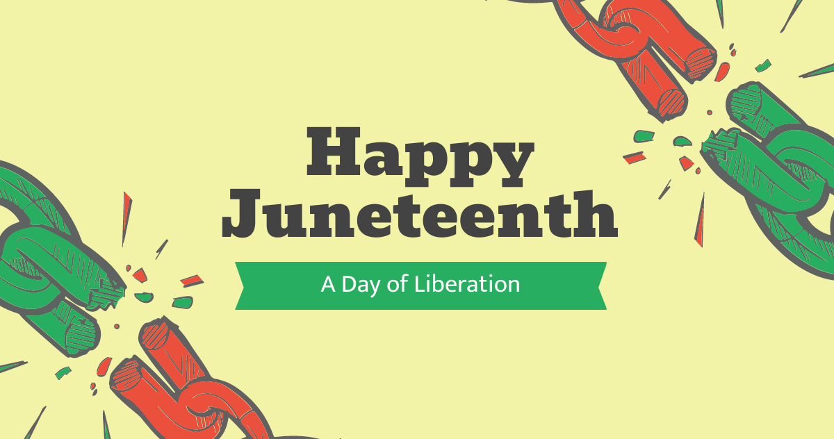 Free Happy Juneteenth Facebook Post Template