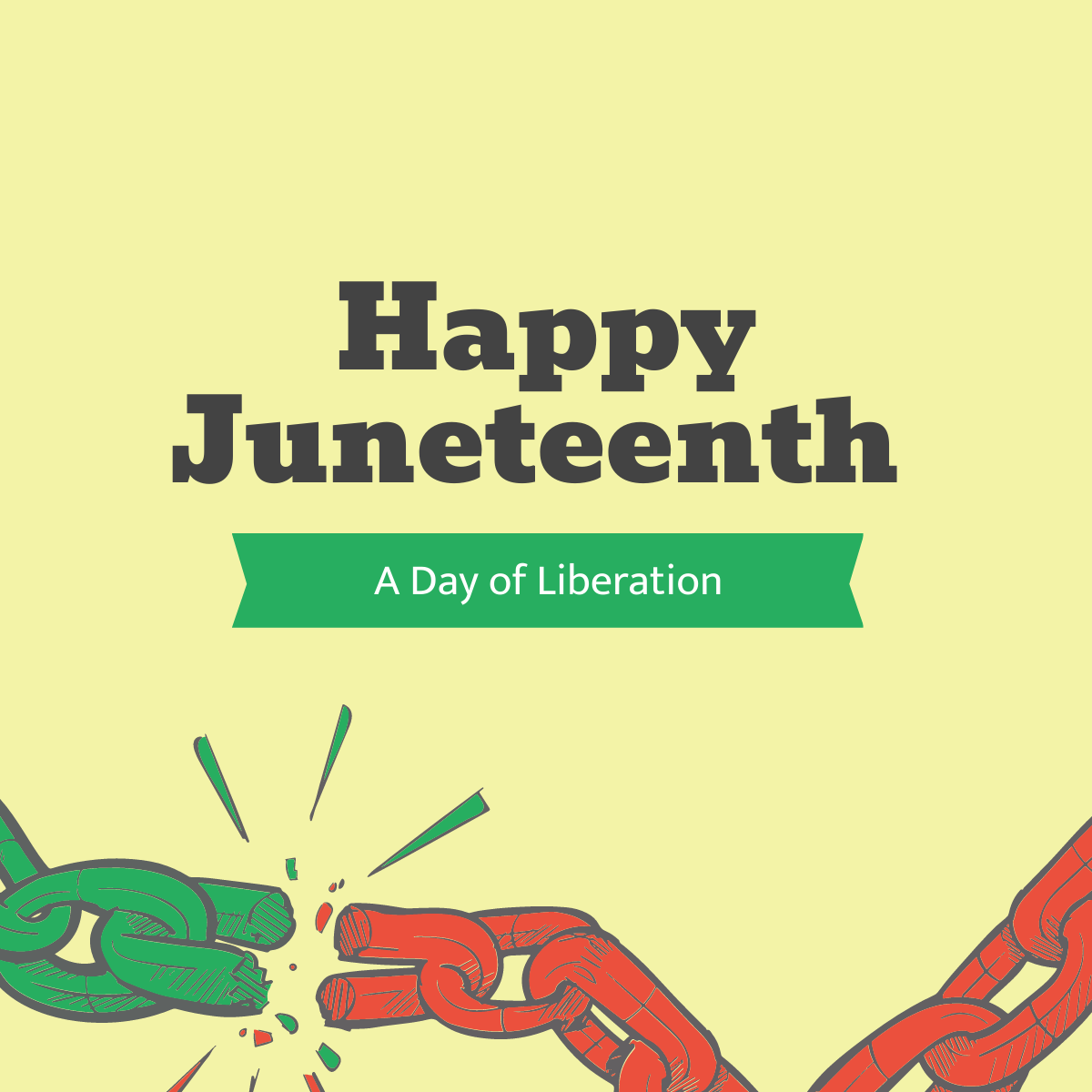 Free Happy Juneteenth Linkedin Post Template