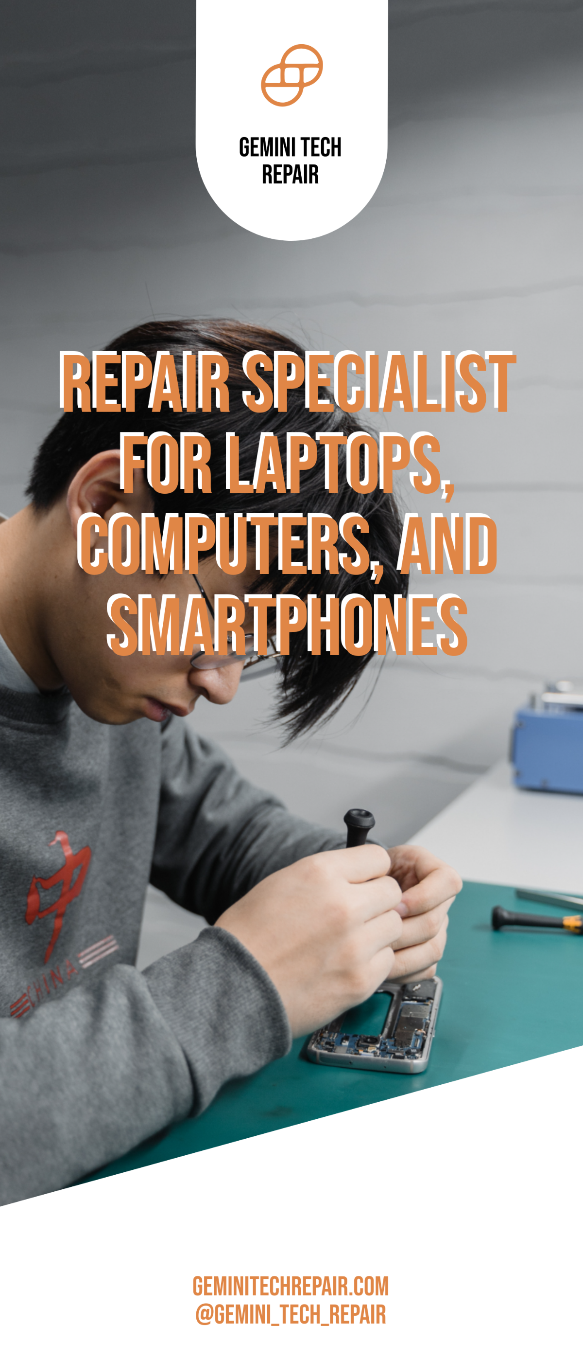 Laptop Repair Services Roll-Up Banner Template