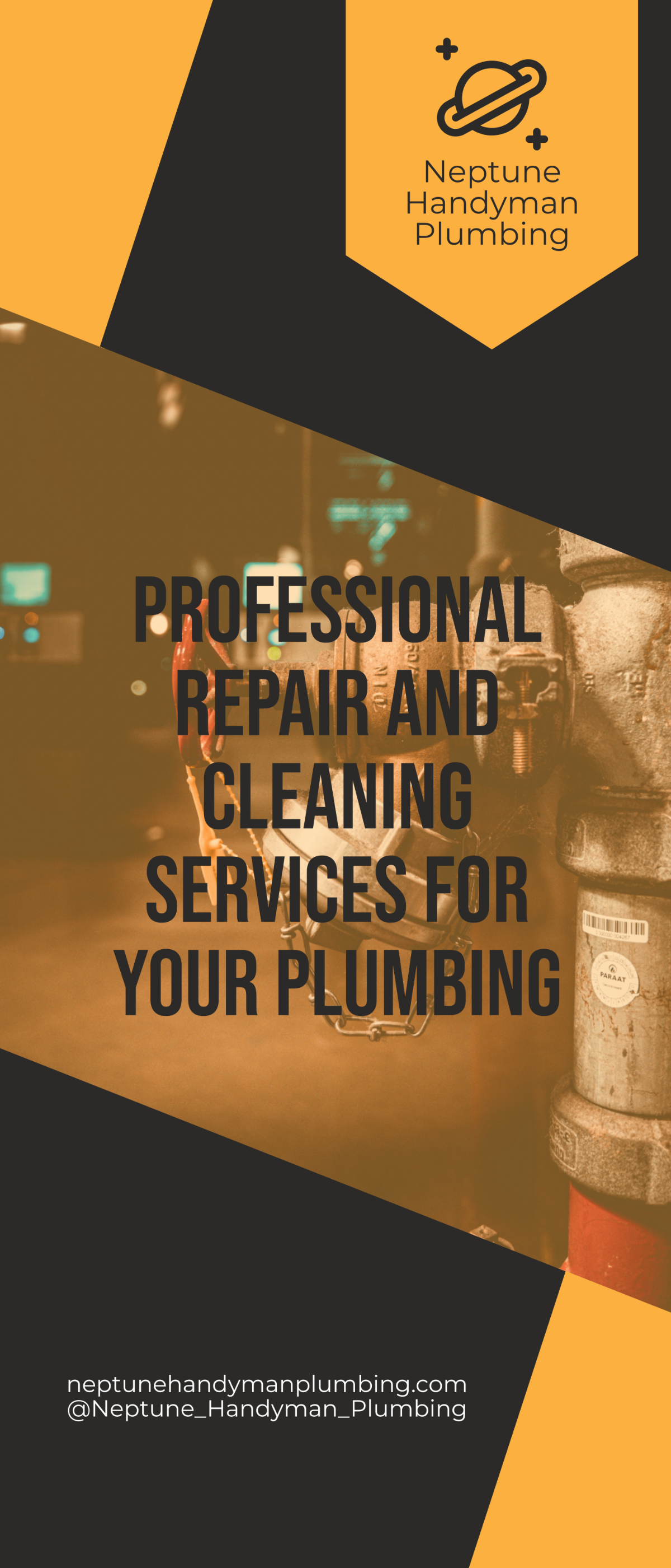Plumbing Repair Services Roll-Up Banner Template