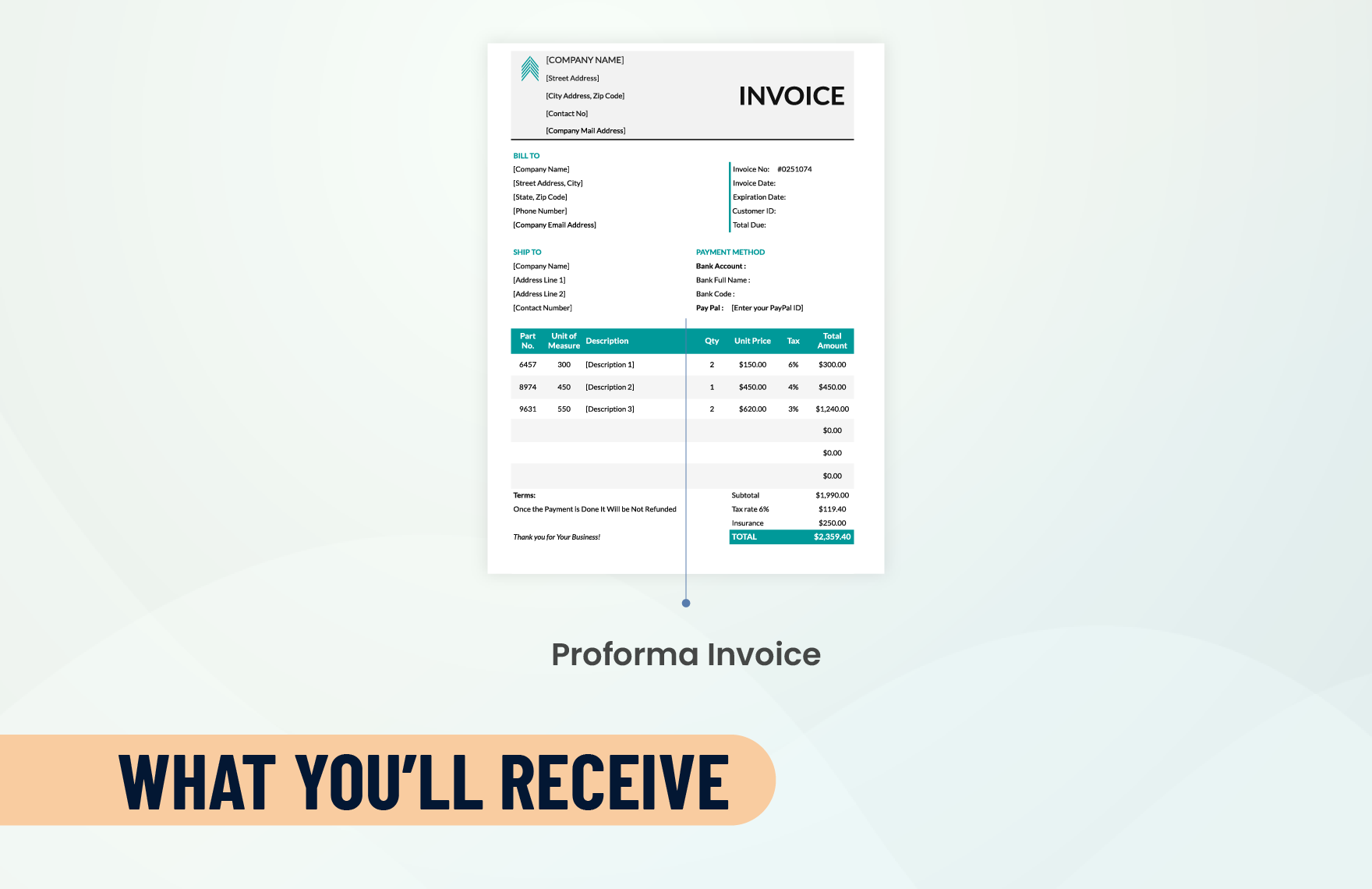 Basic Proforma Invoice Template