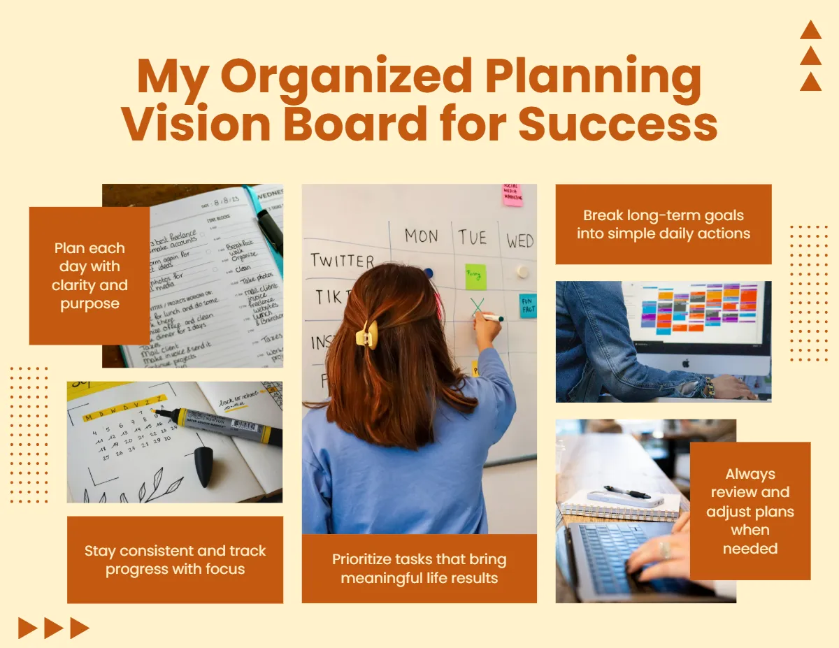 Free Planning Vision Board Template to Edit Online