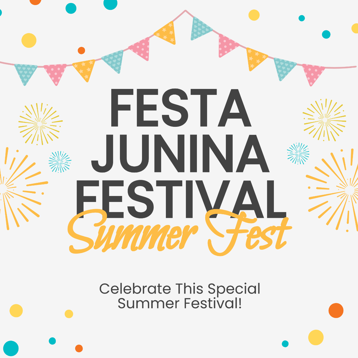 Festa Junina Festival Instagram Post Template