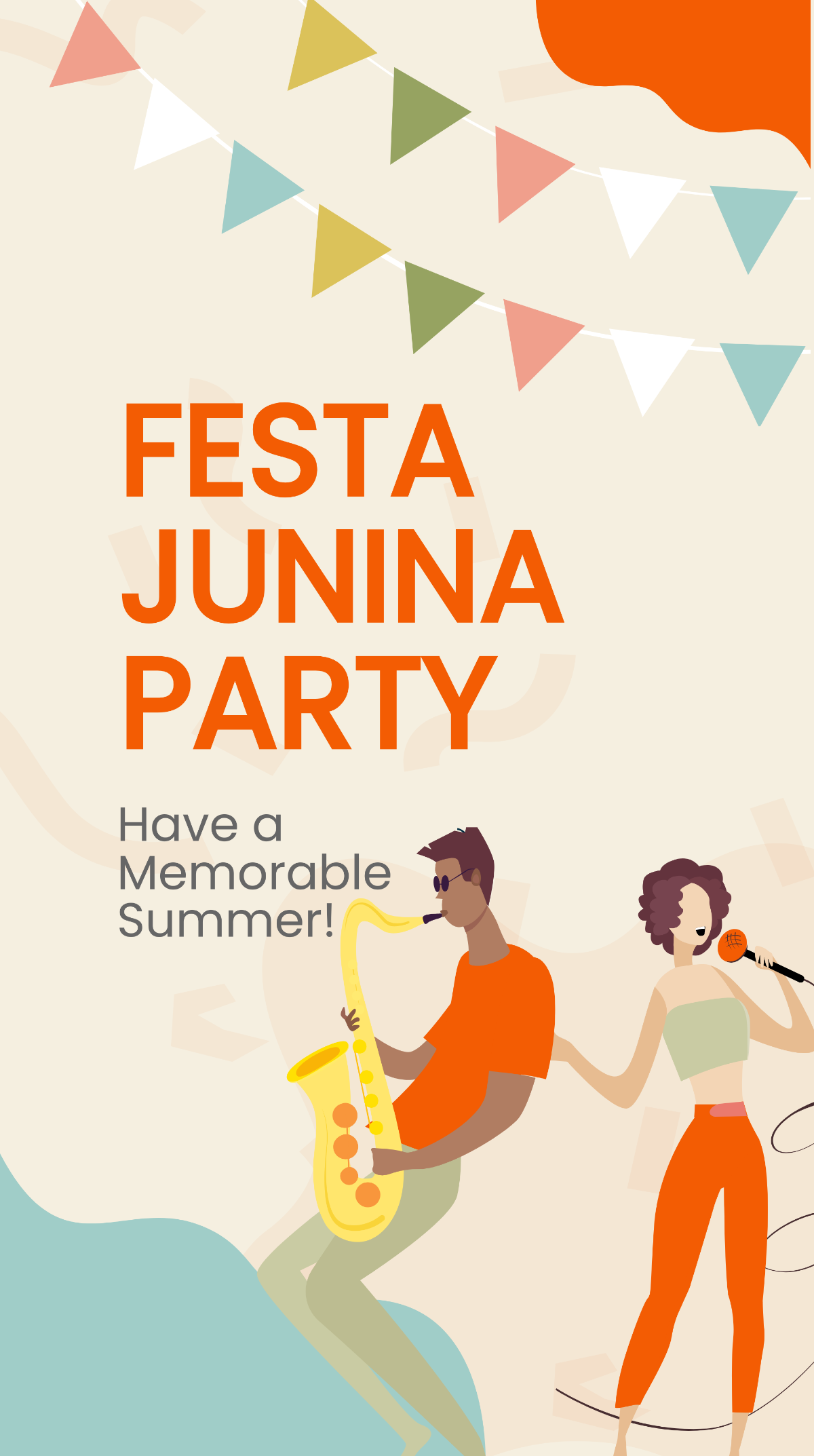 Festa Junina Party Whatsapp Post Template