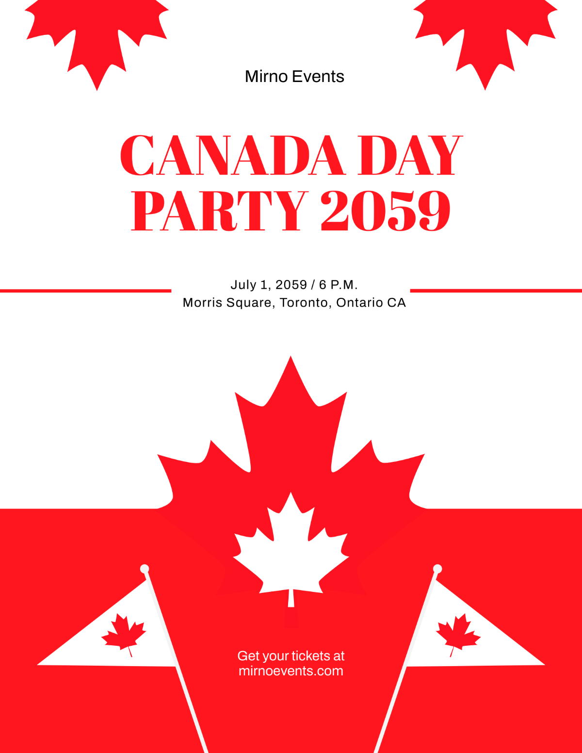 Canada Day Event Flyer Template - Edit Online & Download